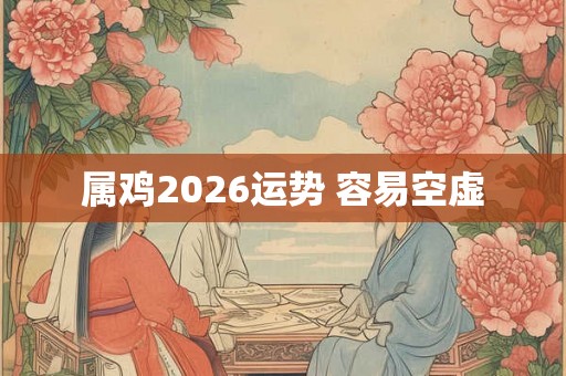 属鸡2026运势 容易空虚 属鸡2026运势 容易空虚