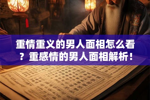 重情重义的男人面相怎么看？重感情的男人面相解析！