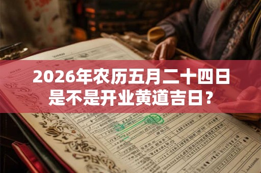 2026年农历五月二十四日是不是开业黄道吉日？