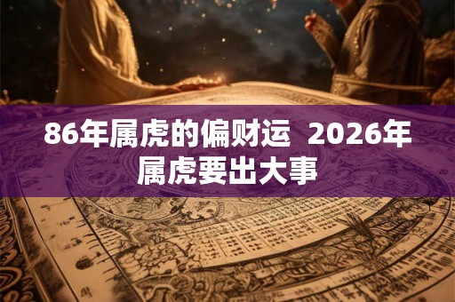 86年属虎的偏财运  2026年属虎要出大事