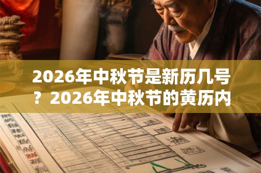 2026年中秋节是新历几号？2026年中秋节的黄历内容是什么？