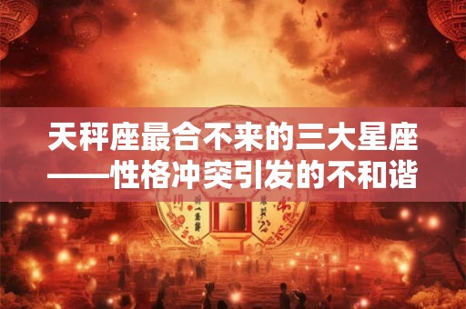 天秤座最合不来的三大星座——性格冲突引发的不和谐关系