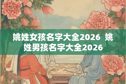 姚姓女孩名字大全2026  姚姓男孩名字大全2026