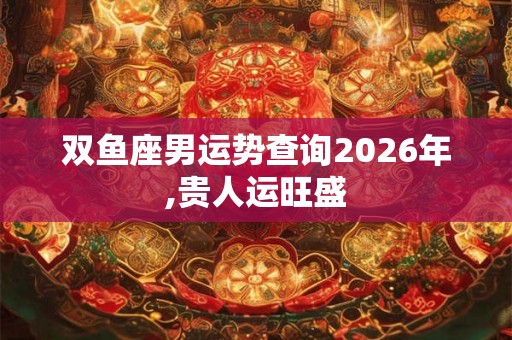 双鱼座男运势查询2026年,贵人运旺盛