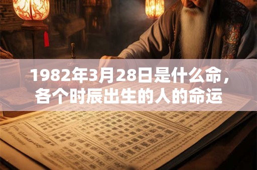 1982年3月28日是什么命,各个时辰出生的人的命运 1982年3月28日是什么命,各个时辰出生的人的命运