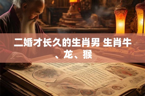 二婚才长久的生肖男 生肖牛、龙、猴