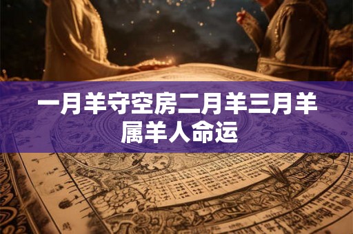 一月羊守空房二月羊三月羊 属羊人命运