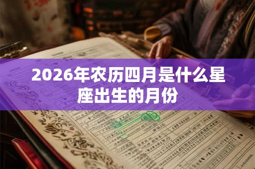 2026年农历四月是什么星座出生的月份