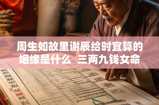 周生如故里谢辰给时宜算的姻缘是什么  三两九钱女命看配偶