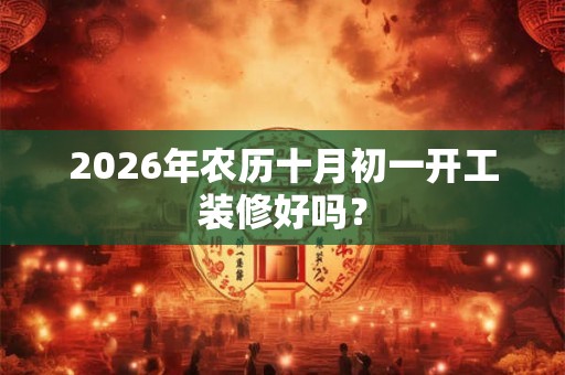 2026年农历十月初一开工装修好吗？