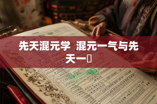 先天混元学  混元一气与先天一炁