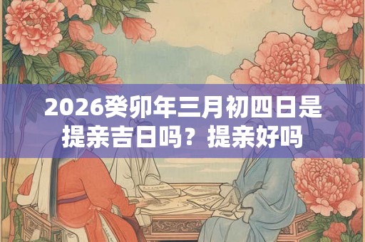 2026癸卯年三月初四日是提亲吉日吗？提亲好吗