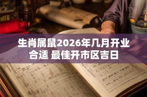 生肖属鼠2026年几月开业合适 最佳开市区吉日