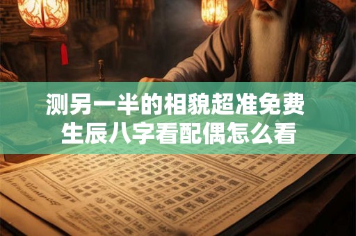 测另一半的相貌超准免费 生辰八字看配偶怎么看