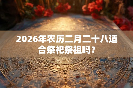 2026年农历二月二十八适合祭祀祭祖吗？