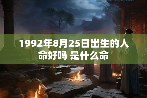 1992年8月25日出生的人命好吗 是什么命