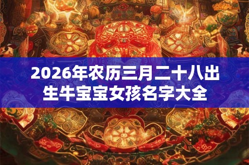 2026年农历三月二十八出生牛宝宝女孩名字大全
