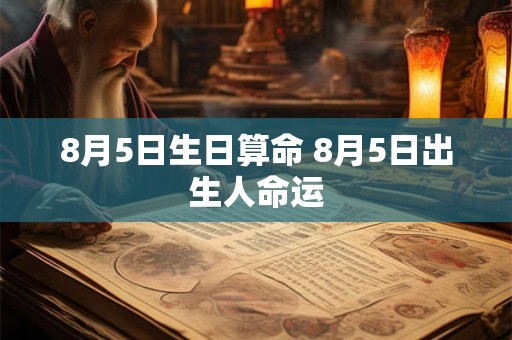 8月5日生日算命 8月5日出生人命运