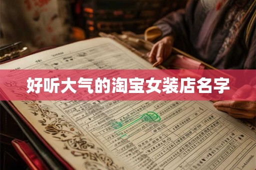 好听大气的淘宝女装店名字