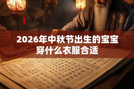 2026年中秋节出生的宝宝穿什么衣服合适