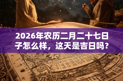 2026年农历二月二十七日子怎么样，这天是吉日吗？