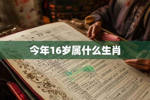 今年16岁属什么生肖