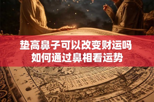 垫高鼻子可以改变财运吗 如何通过鼻相看运势