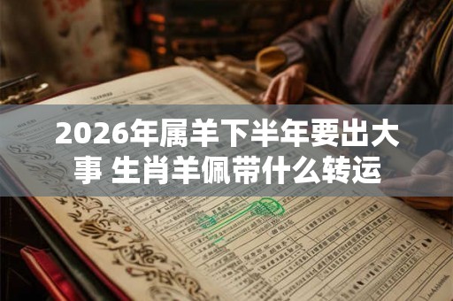 2026年属羊下半年要出大事 生肖羊佩带什么转运
