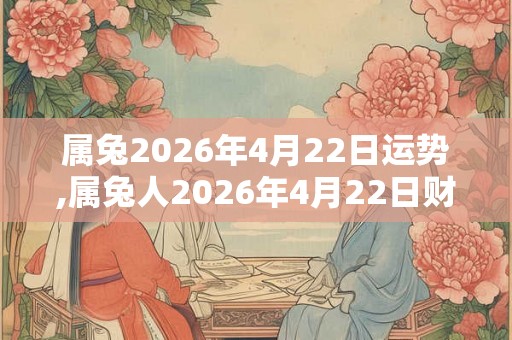 属兔2026年4月22日运势,属兔人2026年4月22日财运,生肖兔2026年4月22日运势