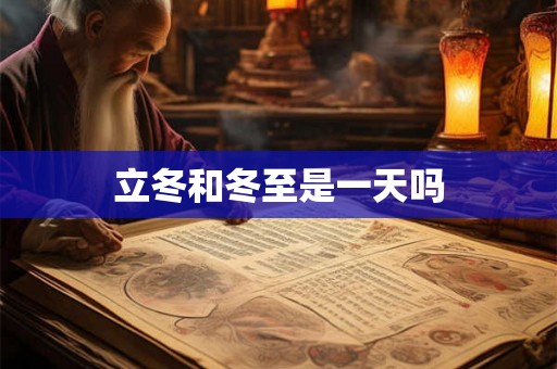 立冬和冬至是一天吗