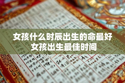 女孩什么时辰出生的命最好 女孩出生最佳时间