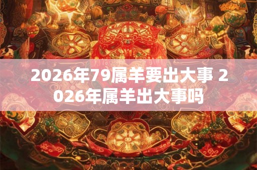 2026年79属羊要出大事 2026年属羊出大事吗 2026年79属羊要出大事 2026年属羊出大事吗