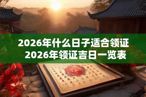 2026年什么日子适合领证  2026年领证吉日一览表