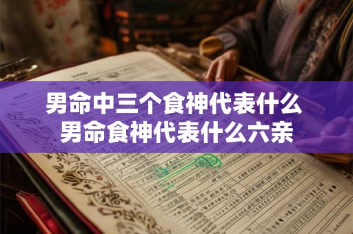 男命中三个食神代表什么 男命食神代表什么六亲