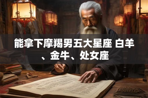 能拿下摩羯男五大星座 白羊、金牛、处女座