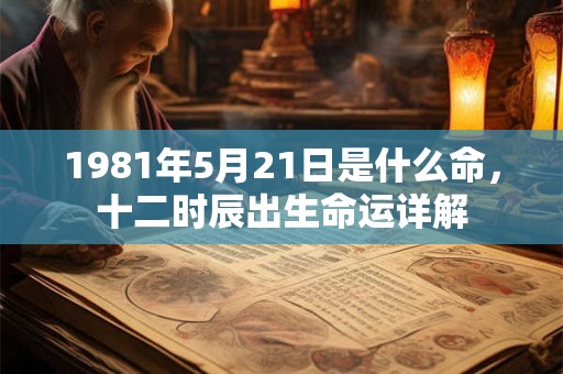 1981年5月21日是什么命,十二时辰出生命运详解 1981年5月21日是什么命,十二时辰出生命运详解
