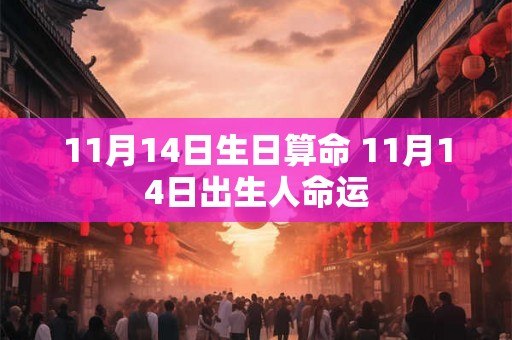 11月14日生日算命 11月14日出生人命运