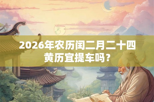 2026年农历闰二月二十四黄历宜提车吗？