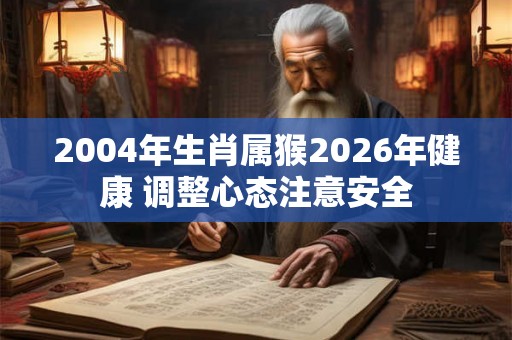 2004年生肖属猴2026年健康 调整心态注意安全 2004年生肖属猴2026年健康 调整心态注意安全