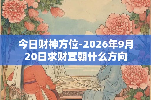 今日财神方位-2026年9月20日求财宜朝什么方向