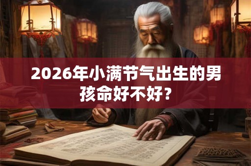 2026年小满节气出生的男孩命好不好? 2026年小满节气出生的男孩命好不好?