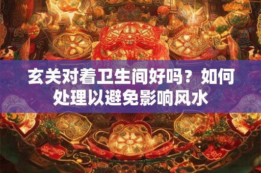 玄关对着卫生间好吗？如何处理以避免影响风水