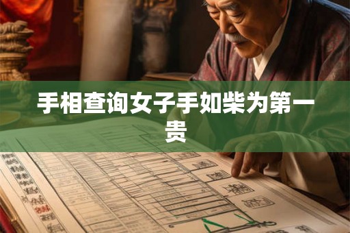 手相查询女子手如柴为第一贵