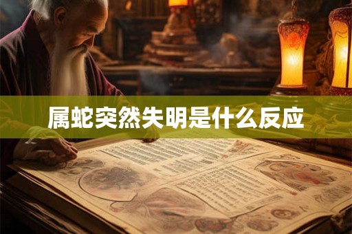 属蛇突然失明是什么反应