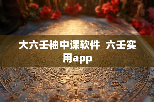 大六壬袖中课软件  六壬实用app
