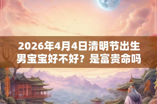 2026年4月4日清明节出生男宝宝好不好？是富贵命吗？