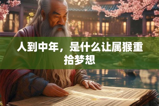 人到中年，是什么让属猴重拾梦想