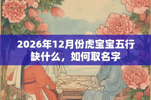 2026年12月份虎宝宝五行缺什么,如何取名字 2026年12月份虎宝宝五行缺什么,如何取名字