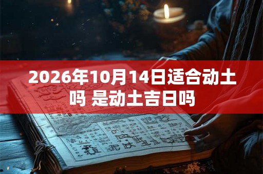 2026年10月14日适合动土吗 是动土吉日吗