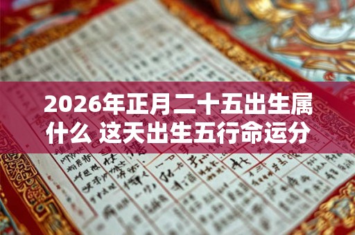 2026年正月二十五出生属什么 这天出生五行命运分析